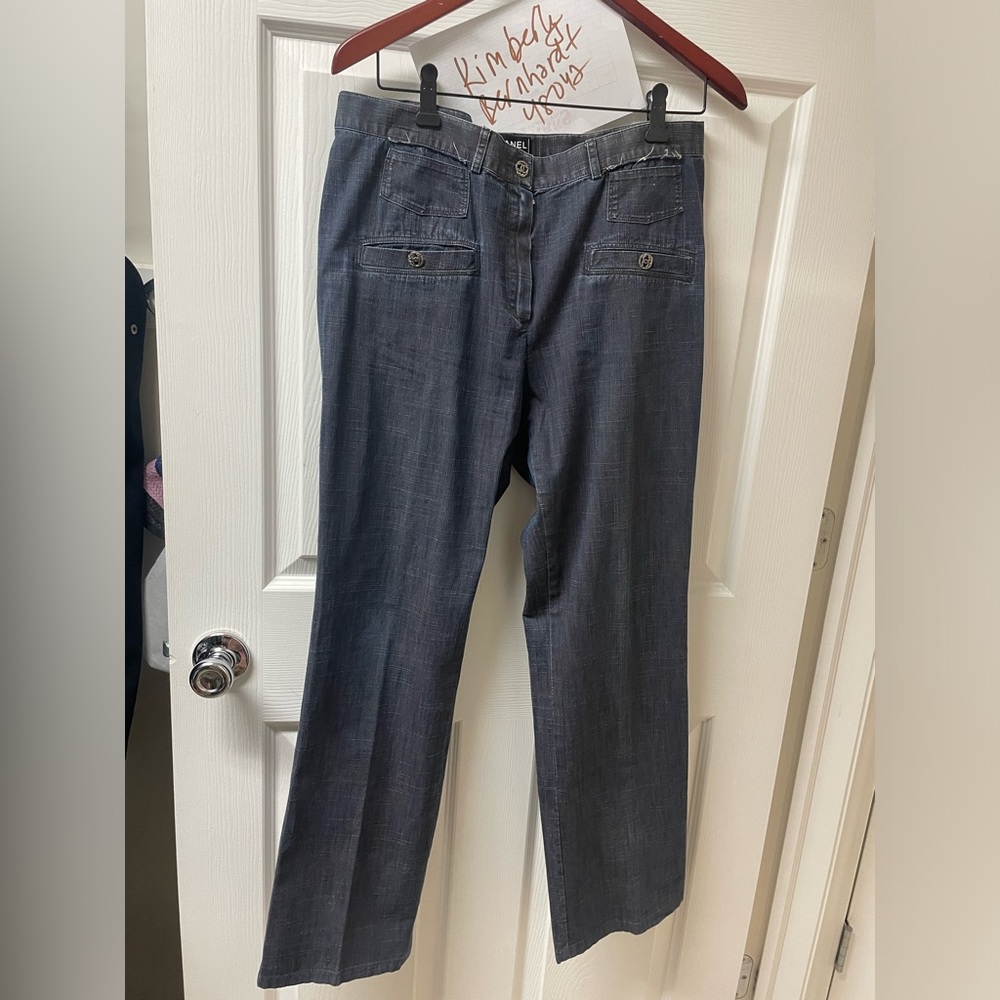 Chanel 06P Midrise Straight Leg Jeans 44